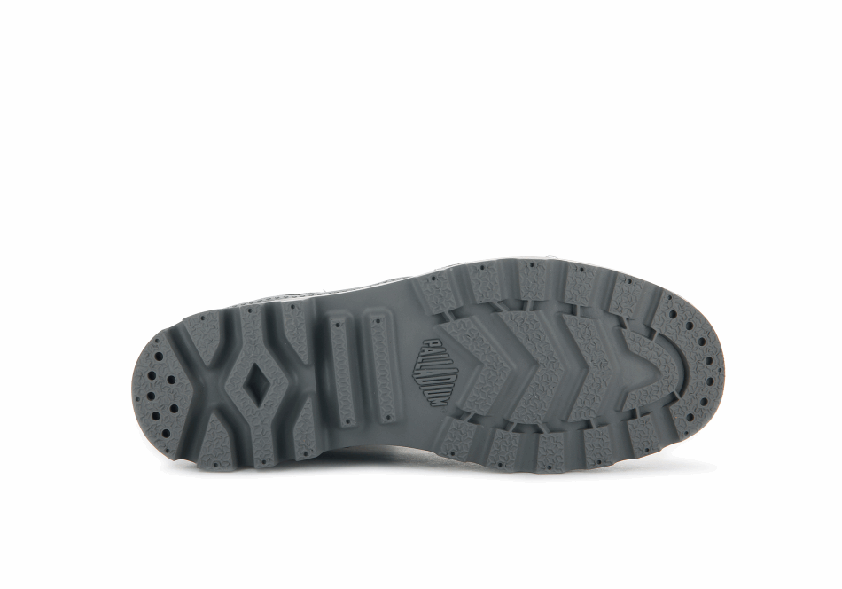 Palladium Pampa Hi Zip Leather S Gray Flannel