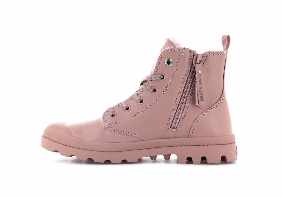 Palladium Pampa Hi Zip Leather S Misty Rose