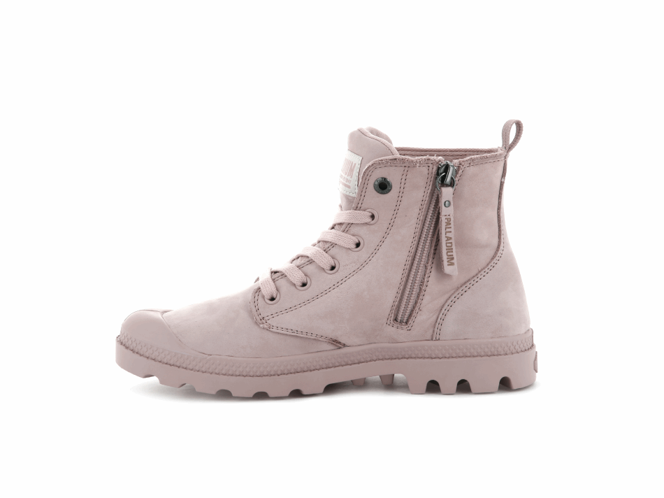 Palladium Pampa Hi Zip Nubuck Rose Smoke