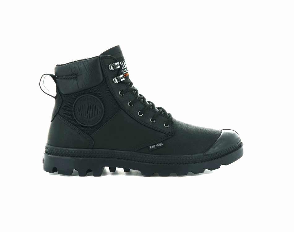 Palladium Pampa Shield Wp Lth Black