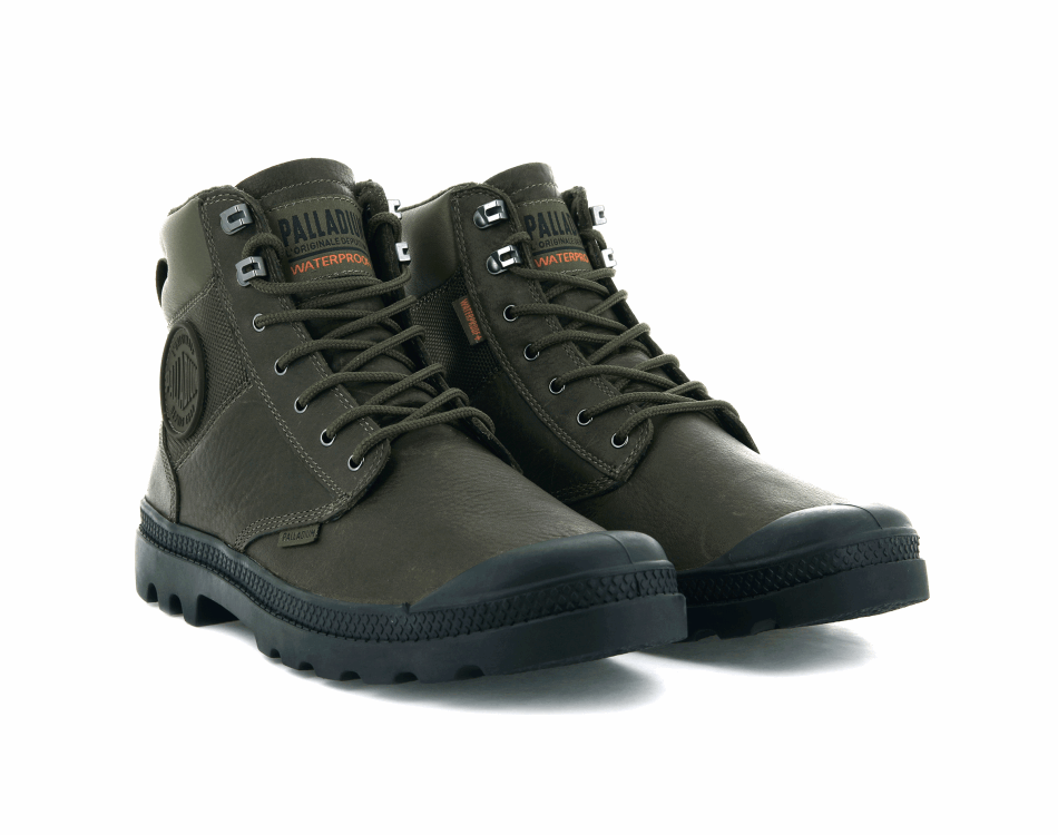 Palladium Pampa Shield Wp Lth Military Olive
