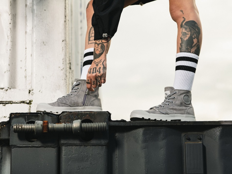 Palladium Pampa Zip Desertwash Dark Grey