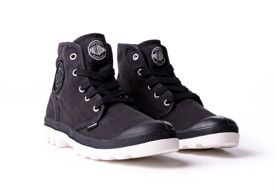 Palladium Womens Pampa Hi Black Marshmallow