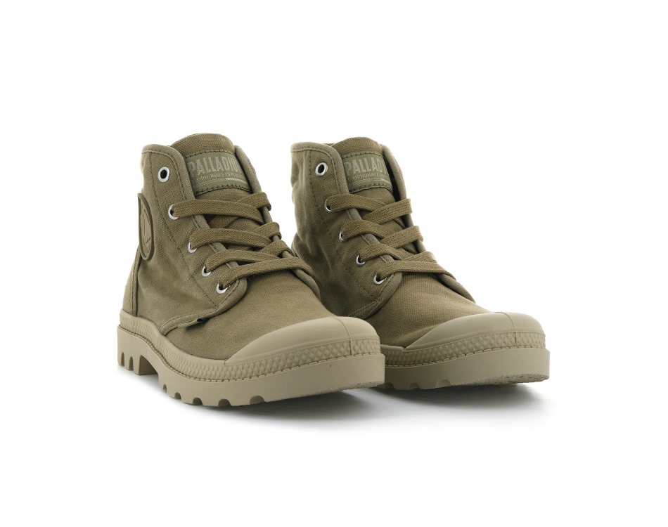 Palladium Womens Pampa Hi Olive Ginger