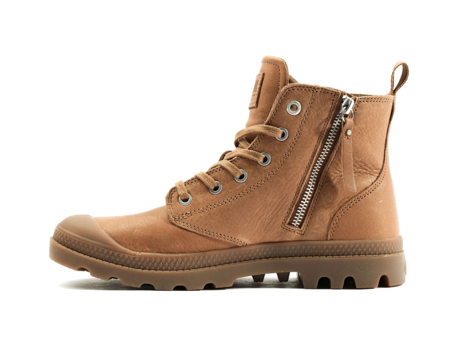 Pampa Hi Zip Lth Ess Palladium Dear Brown