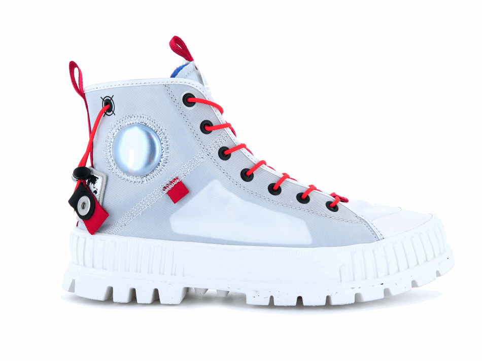 Palladium Pallashock Mid Ticket To Earth Star White